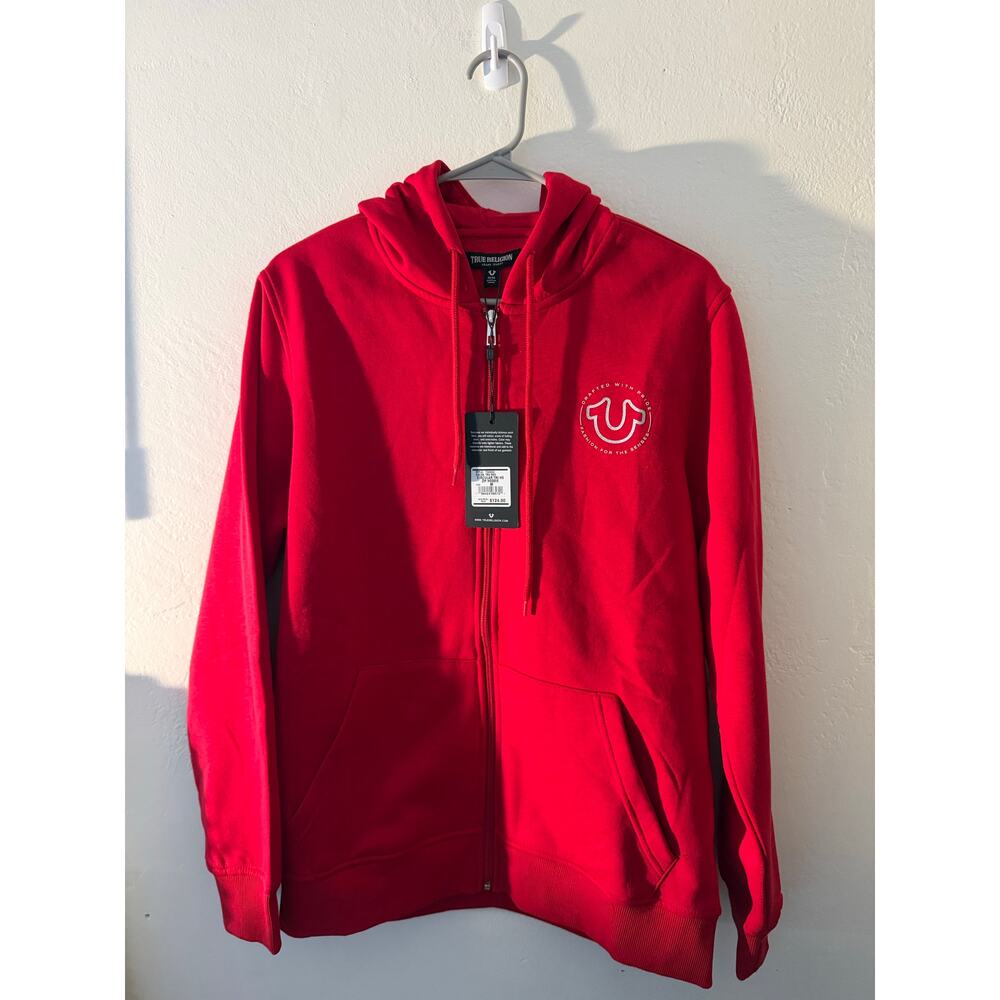True Religion – Zip-Up Hoodie – Red – Men’s Medium – NWT